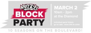 INDIVIDUAL-GAME TICKETS ON SALE THIS SATURDAY AT NUTZY’S BLOCK PARTY