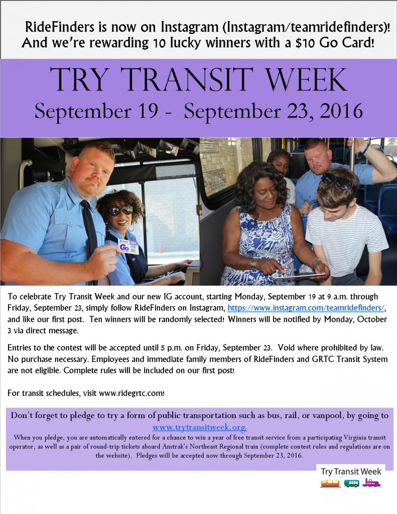 Try Transit Week is Here