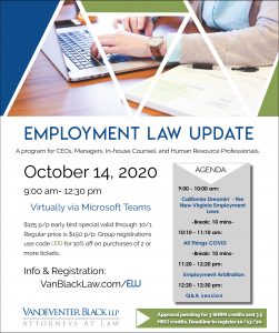 Vandeventer Black's 2020 Employment Law Update