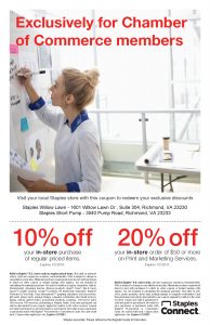 Staples Offers Exclusive Savings for ChamberRVA Members